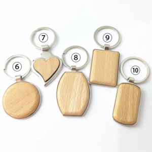 Custom Branded Wooden Key Holder and Key Ring